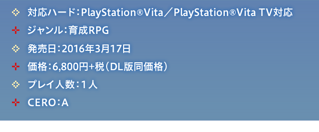 対応ハード：PlayStation®Vita